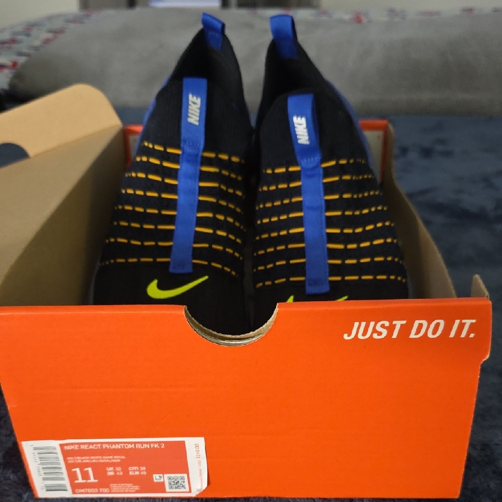 Nike React Phantom Vision 2 Black with Blue and Yellow